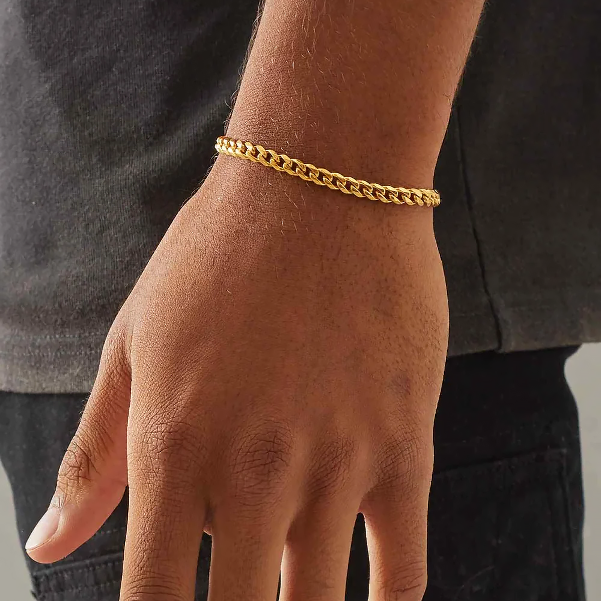 GRIBOX. | 6MM Gold Cuban Link Armband 18K