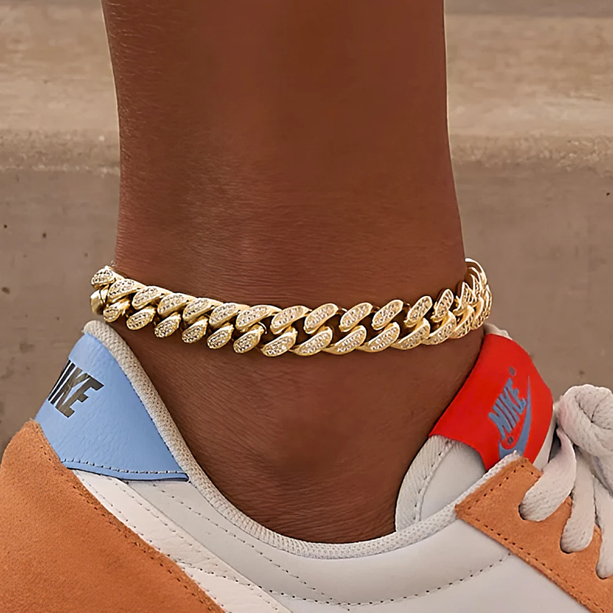 GYALE. | Gold Cuban Link Anklet 12MM