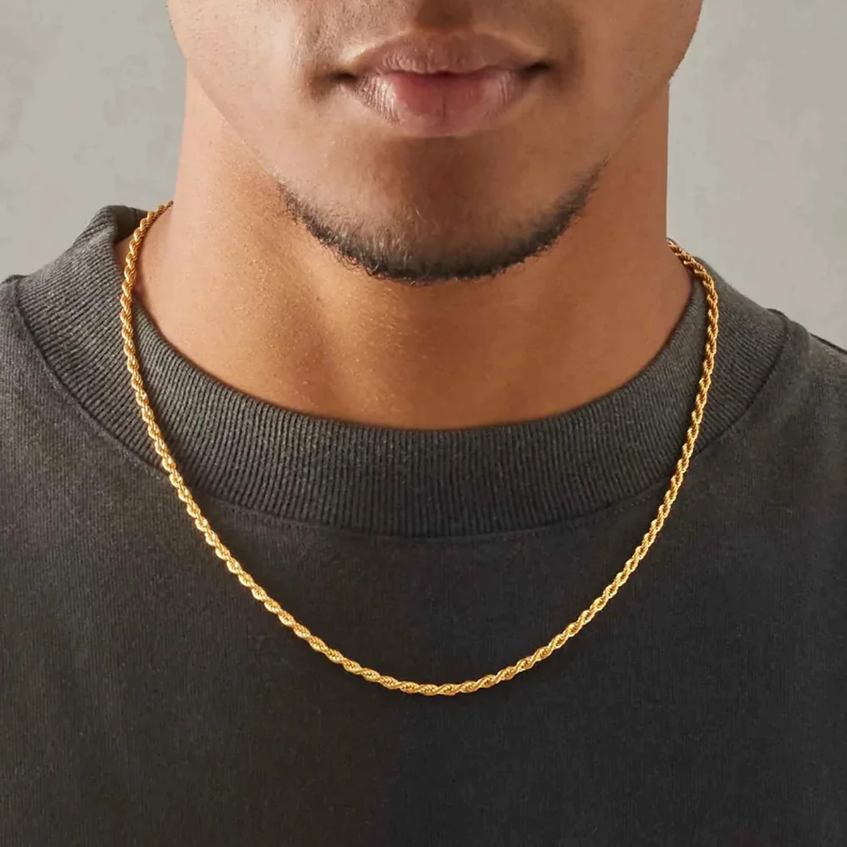 GYOPE. | 3MM Gold Rope Chain 18K