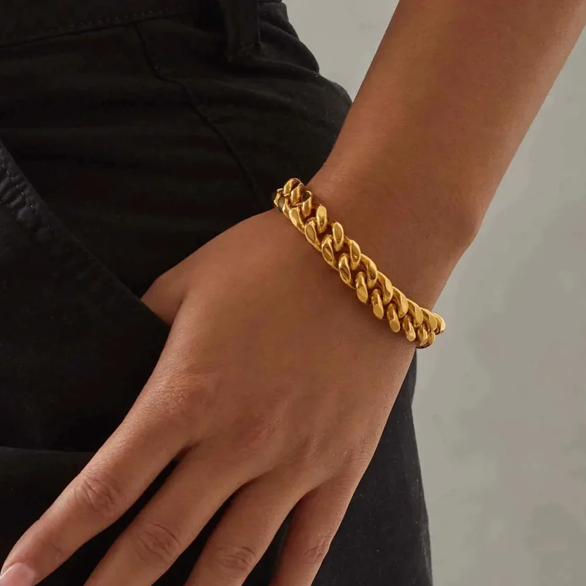 GYTHOS. | 12MM Gold Cuban Link Armband 18K