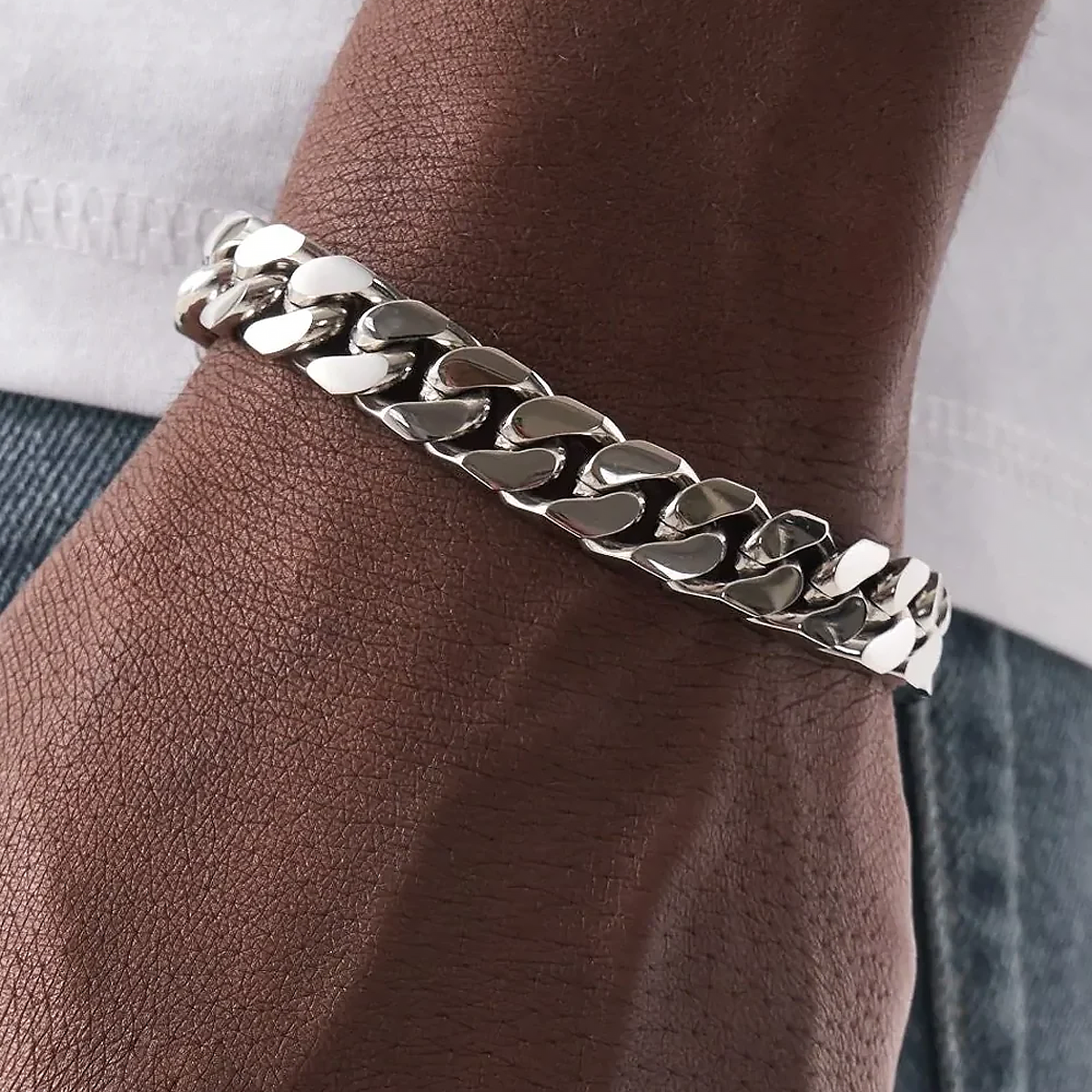 SYTHOS. | 12MM Silber Cuban Link Armband